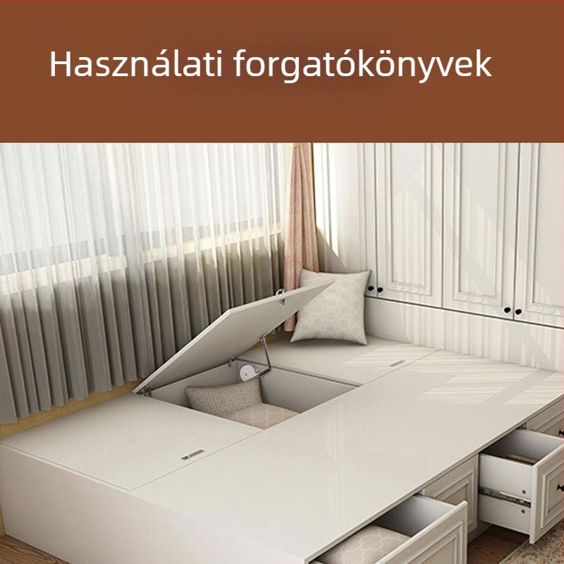 Tatami hidraulikus ajtó-tartó, csendes lengéscsillapítóval gardróbhoz és sminkasztal fedőlapjához – összecsukható fém kiegészítők