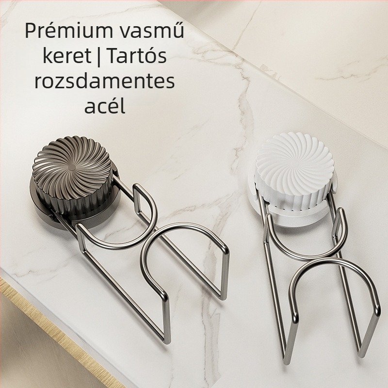 Forgó rozsdamentes acél szívókorongos falra szerelhető mosdó- és tároló