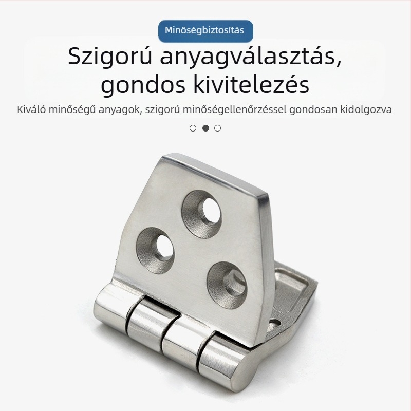 Ht067 304 rozsdamentes acél szekrényajtó csuklópánt, nehéz ipari dizájn, ventillátor alakú forma