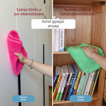 Konyhai mikroszálas kendő üveghez és felületekhez, duplakar használat – száraz és nedves, nedvszívó, szálmentes, halszálka mintázattal