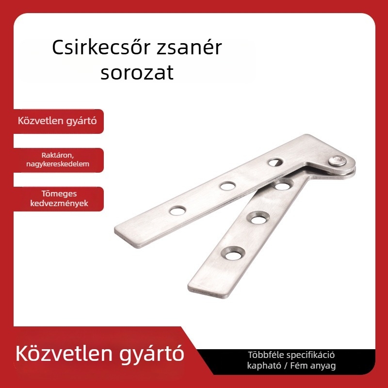 Rozsdamentes acélból készült rejtett pivotcsukló – felső és alsó, 180°-os ajtóforgó