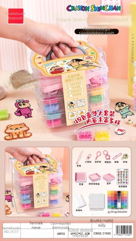 Hiteles Sanrio gyöngy DIY készlet – Teljes készlet 3D gyöngyfűzéshez