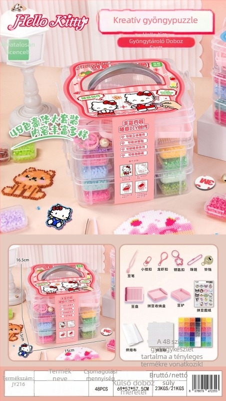 Hiteles Sanrio gyöngy DIY készlet – Teljes készlet 3D gyöngyfűzéshez