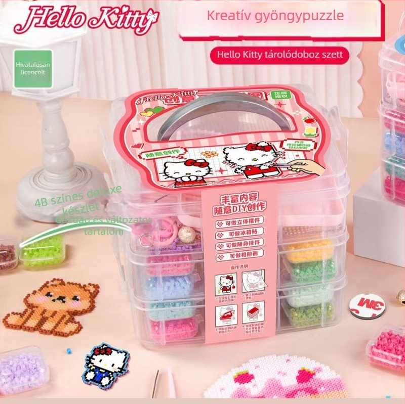 Hiteles Sanrio gyöngy DIY készlet – Teljes készlet 3D gyöngyfűzéshez