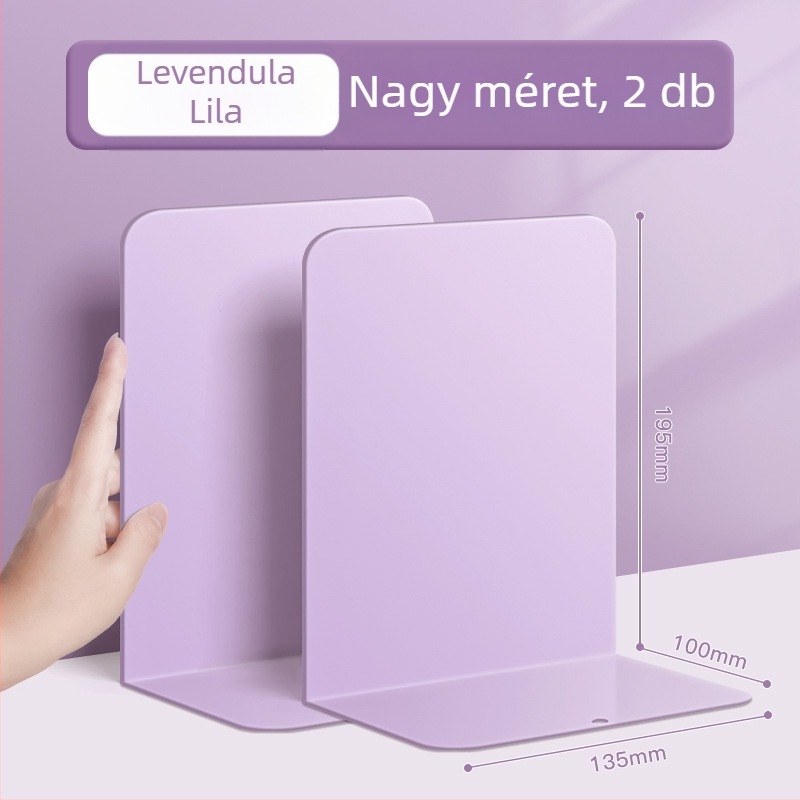 L alakú fém könyvállvány — nagy méretű asztali rendező és könyvek közötti elválasztó