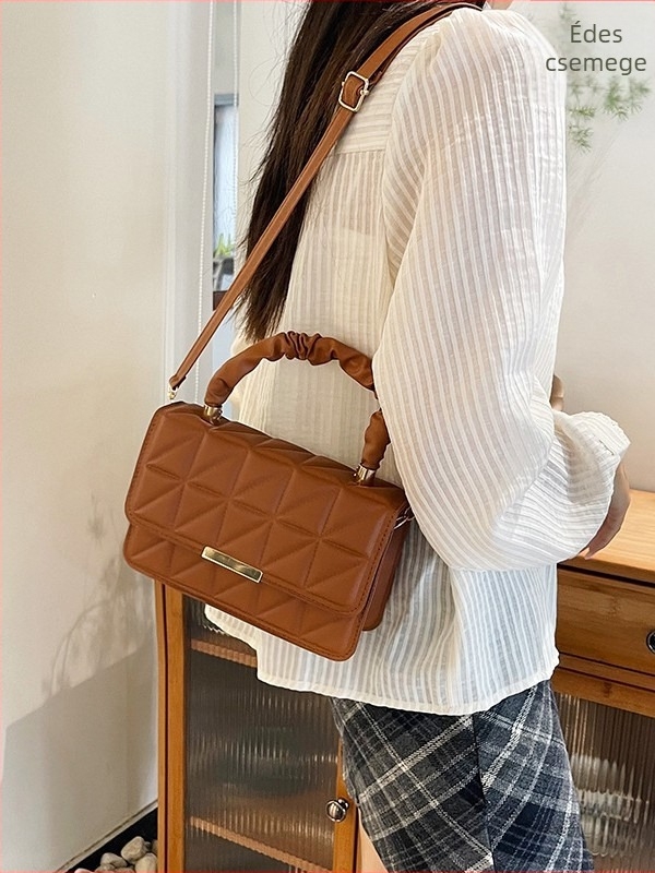 Női mindennapi crossbody válltáska, kis négyzet alakú, minimalistikus dizájn