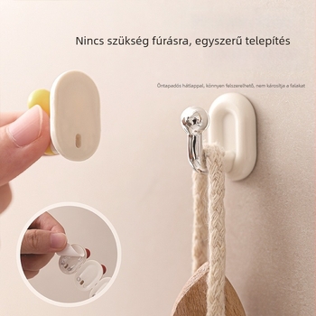 Mini fürdőszobai falra szerelhető fogas ékszertartóval és törölköző- és ruhakampóval, falra ragasztható fogas, modern minimalist dizájn
