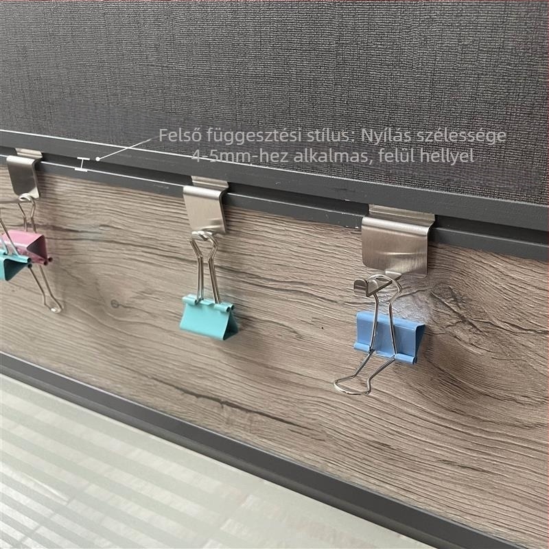 Hosszú karú dokumentumklipsz és asztali szervező kampó – irodai válaszfalakhoz