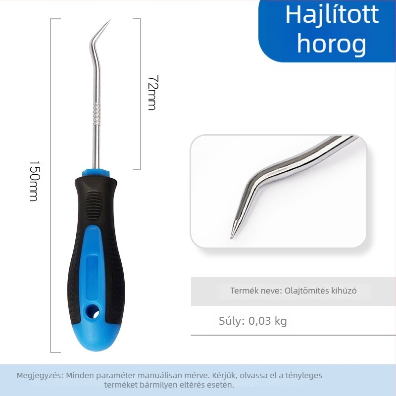 Autójavító mini horog eszköz olajtömítés eltávolítására, O-ring horog, ablakháló eltávolító és csavarhúzó
