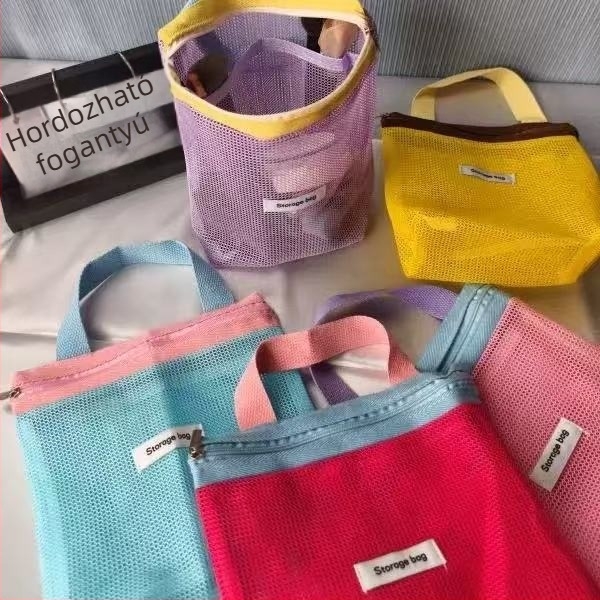 Minimalista nylon hálós tároló táska napszemüveghez, bőrápoláshoz, utazáshoz és úszáshoz
