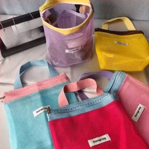 Minimalista nylon hálós tároló táska napszemüveghez, bőrápoláshoz, utazáshoz és úszáshoz
