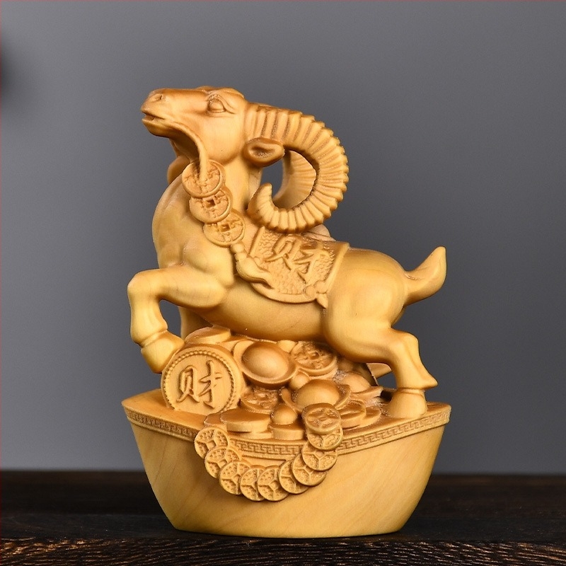 Boxwoodból faragott tizenkét állatövi figura