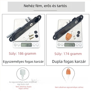 Gyémánt mintázatú ablakháló zár, rejtett fogantyúval és kulccsal, belső nyitású ablakokhoz