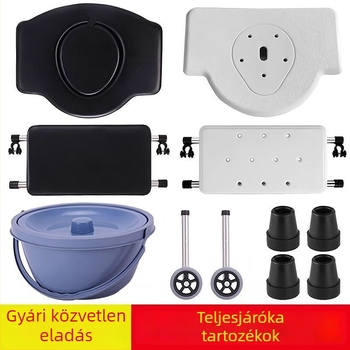 Univerzális járókeret-kiegészítők: toalettlap és bidetlappal, ülőpult és láb párna idősek számára