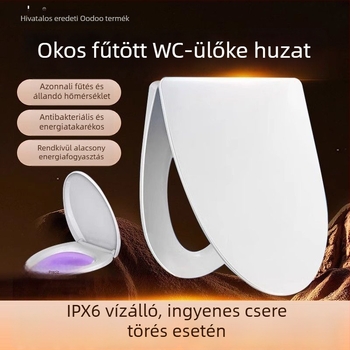 Odubao fűtött WC-ülőke, univerzális elektromos termosztatikus okos WC-ülőke, U-alakú gyűrűvel