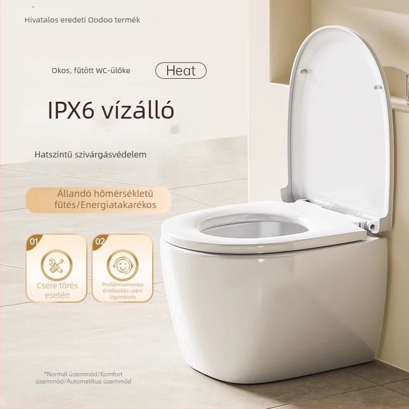 Odubao fűtött WC-ülőke, univerzális elektromos termosztatikus okos WC-ülőke, U-alakú gyűrűvel