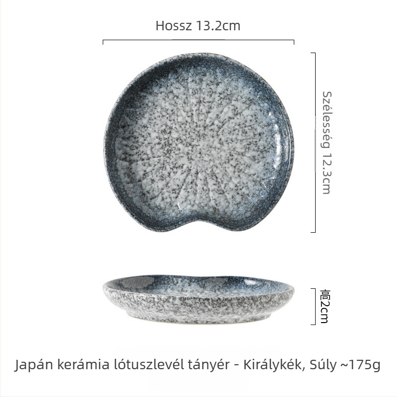 Porcelán lotusleveles tányér, 5 hüvelykes, kis tál sushihoz és desszerthez, vintage stílusú étkészlet