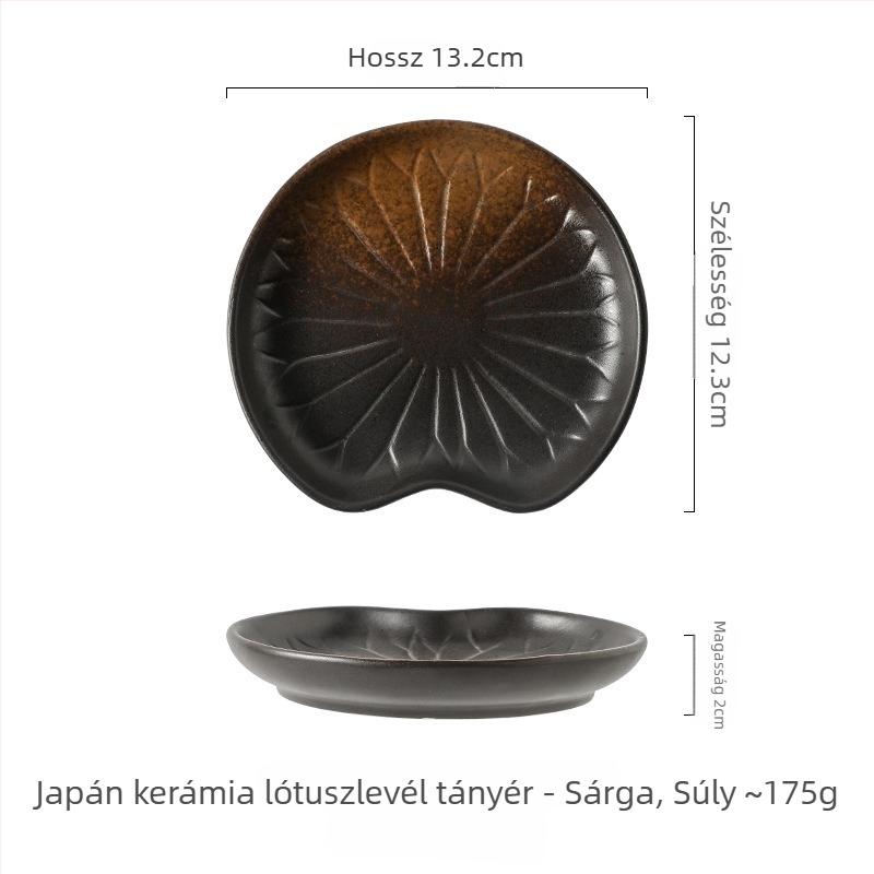 Porcelán lotusleveles tányér, 5 hüvelykes, kis tál sushihoz és desszerthez, vintage stílusú étkészlet