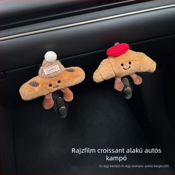 Croissant alakú autóhorgó – ragasztós tárolóhorog az első üléshez és kesztyűtartóhoz