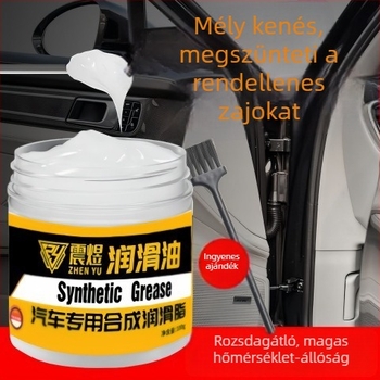 Gépjármű-karbantartási kenőanyag mechanikus zsanérokhoz és vezetősínekhez, csökkenti a beragadást és a zajt; fehér olaj ajtókhoz és napfénytetőhöz, ecsettel