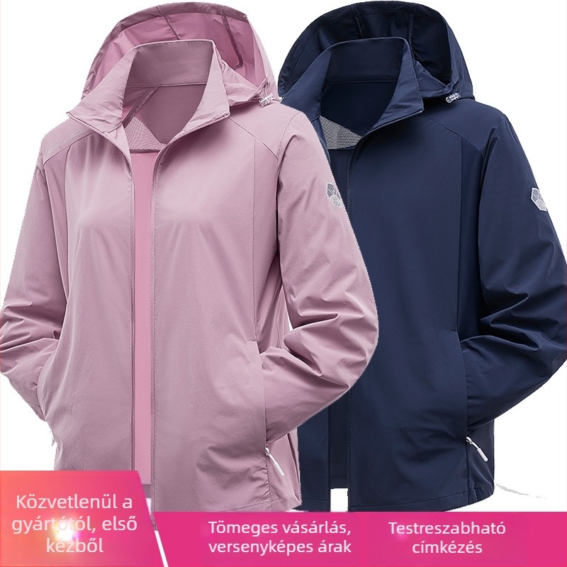 Uniszex nyári dzseki UPF50+ UV-védelemmel, Ice Silk anyag, könnyű és lélegző
