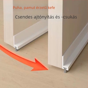 Ajtó aljának sörtés tömítő szalagja, huzat-, por- és rovar elleni védelem, hálószoba számára