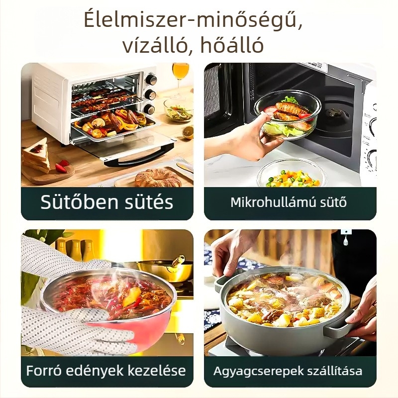 Vízálló mosogatós kesztyű hőszigeteléssel, vastag poliészter bélés, élelmiszer-minőségű gumi, olajálló, téli használatra