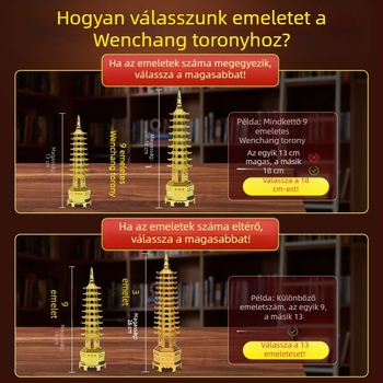 Ötvözetből készült torony íróasztali dekoráció karrier előrelépéshez és vizsgasikerhez