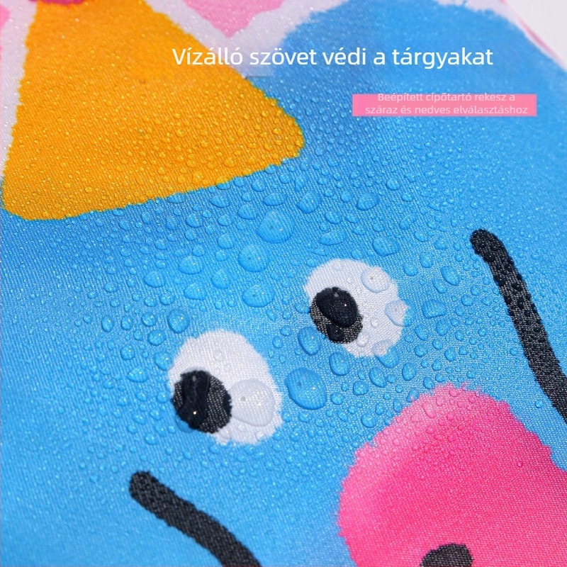Határon átívelő strand- és utazótáska, vízálló, nagy kapacitású, száraz–nedves elválasztás, ruhák és kozmetikumok tárolására