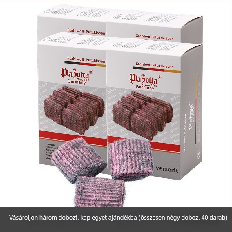Rozsdamentes acélból készült tisztító gömb szappankefével a konyhában; eltávolítja a zsírt, nem karcolja a fazekakat.