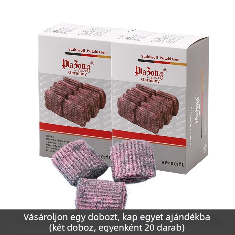 Rozsdamentes acélból készült tisztító gömb szappankefével a konyhában; eltávolítja a zsírt, nem karcolja a fazekakat.