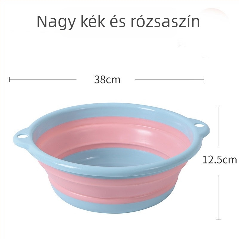 Összecsukható műanyag mosdótál arc- és lábmosáshoz, otthoni és utazási használatra, vastított és tartós, nagy méretű
