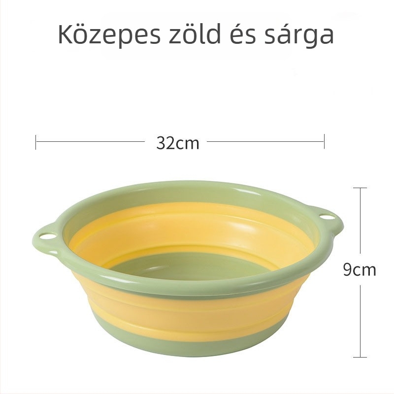 Összecsukható műanyag mosdótál arc- és lábmosáshoz, otthoni és utazási használatra, vastított és tartós, nagy méretű