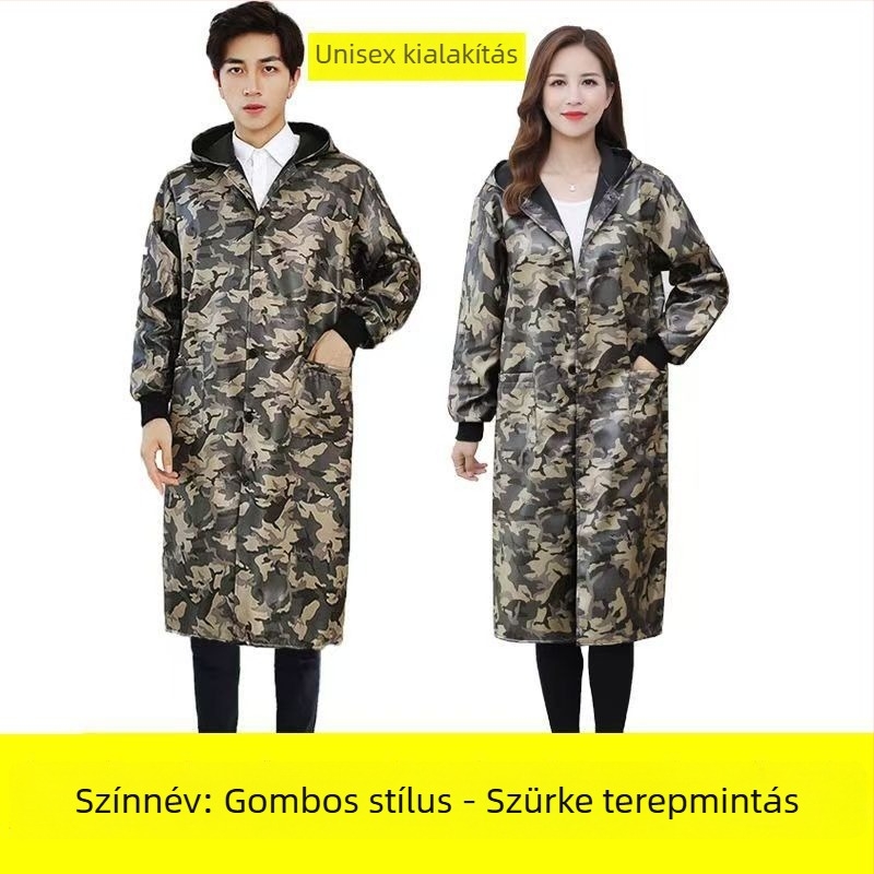 Télen hosszú vízálló konyhai kötény, poliészter, anti-szennyeződés, egy méret, minimalistás egyszínű