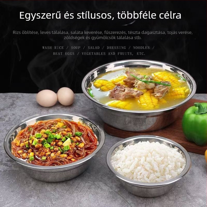 Nem mágneses, többméretű levesest fazék, kör alakú, konyhai főzőedény