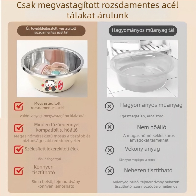 Rozsdamentes acél extravastag leeresztő kosár cumisüvegek, gyümölcsök és zöldségek mosásához, rizsöblítéshez, szűrőedényhez és tészta gyúrási tálhoz