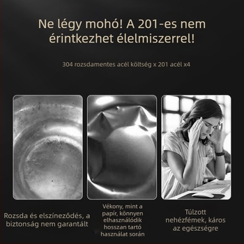 304 rozsdamentes acélból készült tál háztartási használatra, kör alakú levesestál, élelmiszer-minőségű vastag alj, konyhai kör alakú tál rizshez