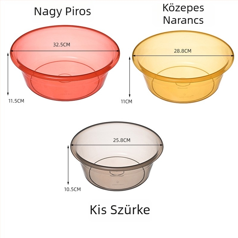 Átlátszó, nagy műanyag mosóedény – sokoldalú használat arc, láb, ruhák és zöldségek tisztítására