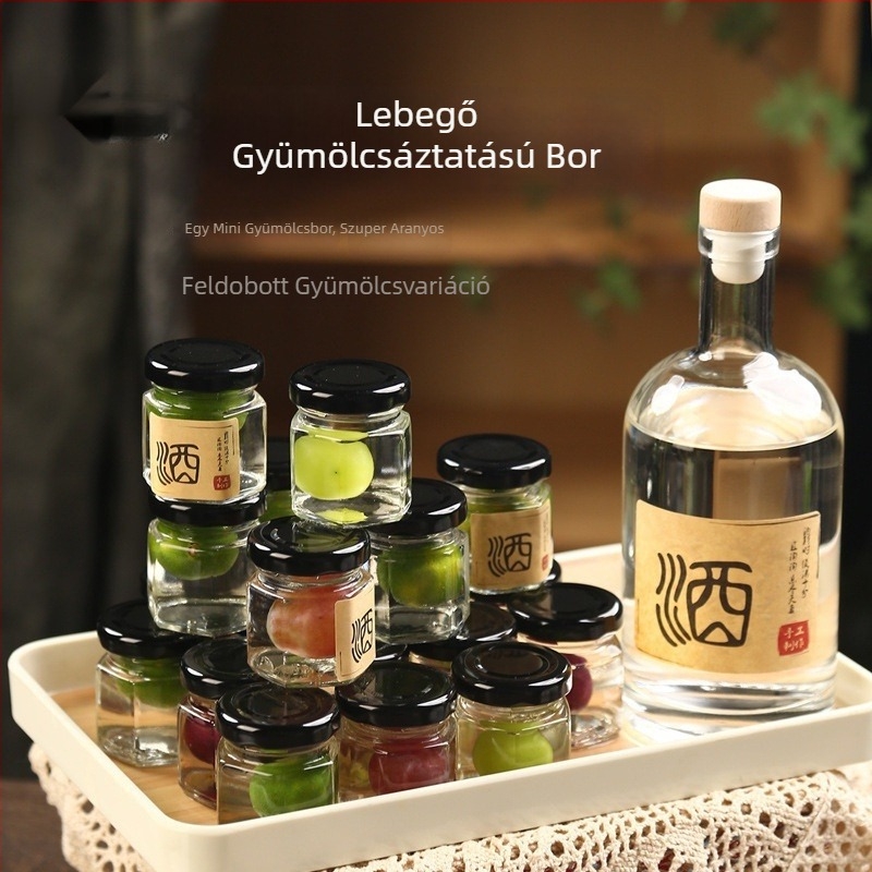 Mini üveg 800 ml infúzióhoz és savanyításhoz – lezárt, élelmiszer-minőségű