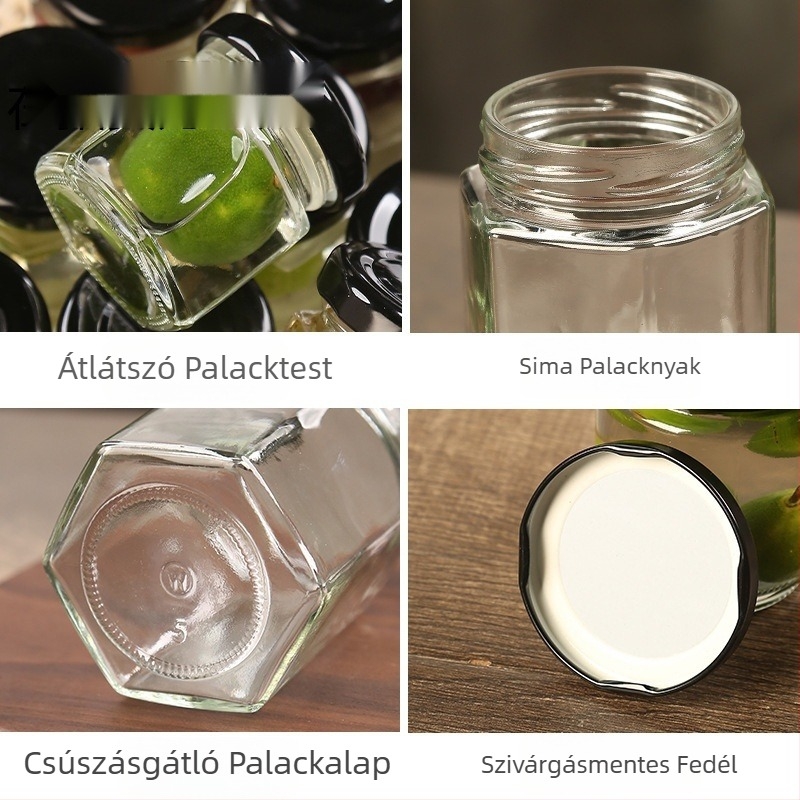 Mini üveg 800 ml infúzióhoz és savanyításhoz – lezárt, élelmiszer-minőségű