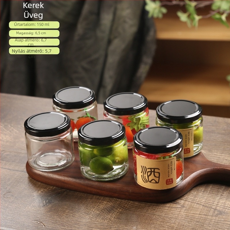 Mini üveg 800 ml infúzióhoz és savanyításhoz – lezárt, élelmiszer-minőségű