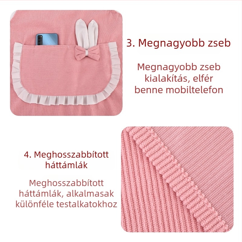 Corduroy hosszú ujjú, kiváló minőségű tiszta pamut kötény otthoni konyhához – aranyos, foltot ellenálló női főzőruha