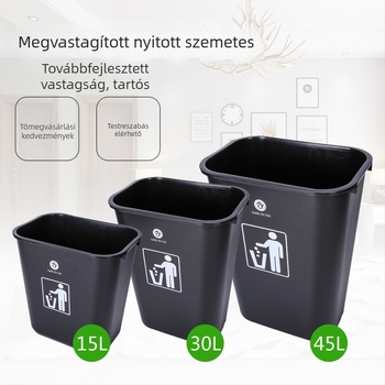 20L műanyag szemetes a hulladék szelektálásához, kültéri és otthoni használatra, billenőfedéllel