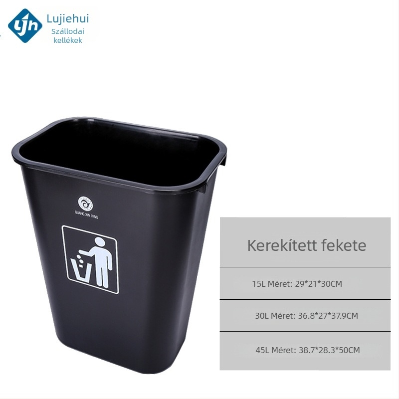 20L műanyag szemetes a hulladék szelektálásához, kültéri és otthoni használatra, billenőfedéllel