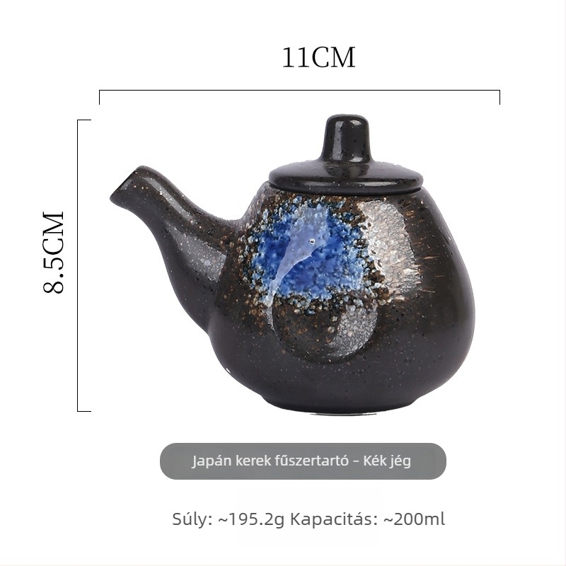 Japán stílusú kerámiás fűszertartó üveg, kreatív porcelán tároló szószokhoz és fűszerekhez