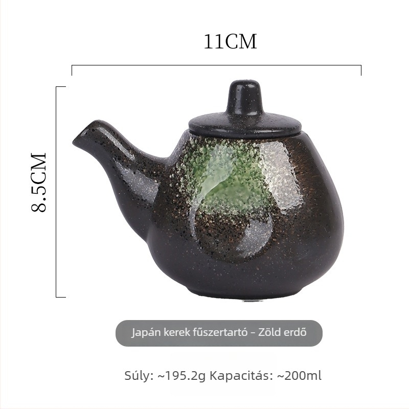 Japán stílusú kerámiás fűszertartó üveg, kreatív porcelán tároló szószokhoz és fűszerekhez