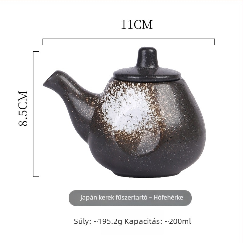 Japán stílusú kerámiás fűszertartó üveg, kreatív porcelán tároló szószokhoz és fűszerekhez