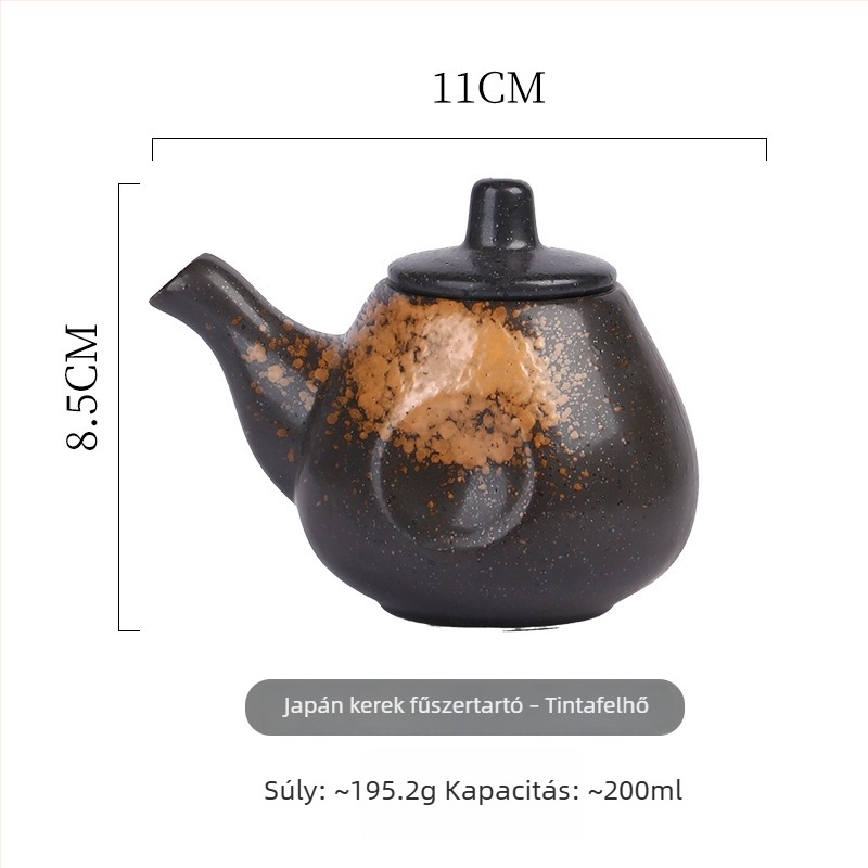 Japán stílusú kerámiás fűszertartó üveg, kreatív porcelán tároló szószokhoz és fűszerekhez