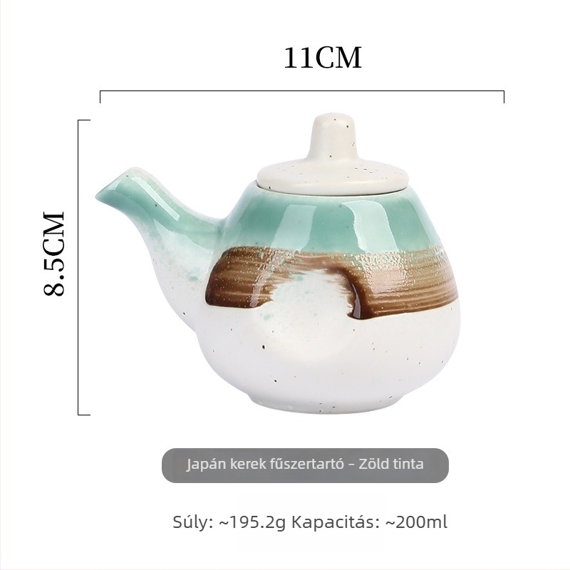 Japán stílusú kerámiás fűszertartó üveg, kreatív porcelán tároló szószokhoz és fűszerekhez