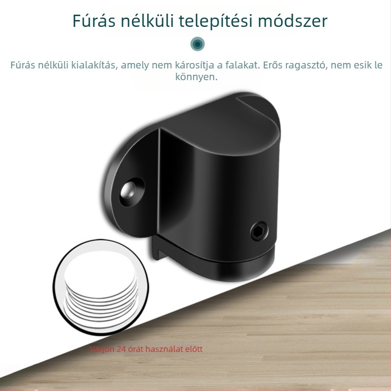 Zinkötvözet ajtó stopper, fúrás nélküli, padlóra szerelt, állítható magasság, csendes, rejtett mágneses ajtófogó hálószobához